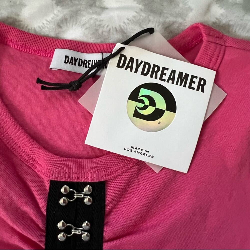 NWT Daydreamer‎ Hook and Eye Barbie Pink Punk Y2K Babydoll Baby T Womens XS - Picture 3 of 7
